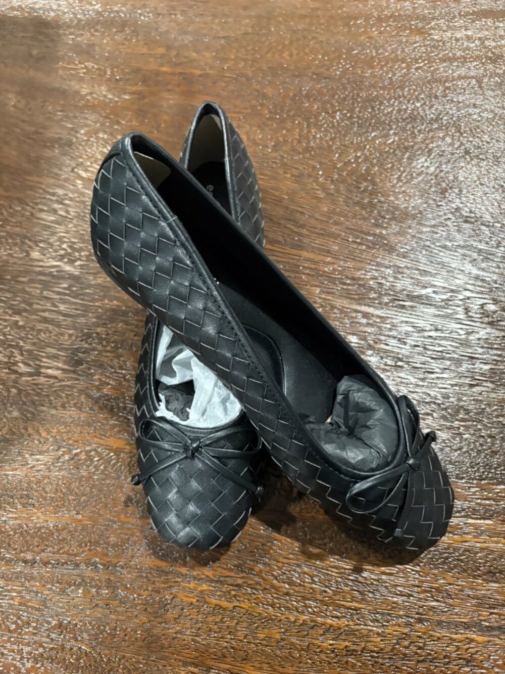 Easy Spirit Ladies Black Weave Flats Dress Shoes sz 9 1/2 9.5 NEW
